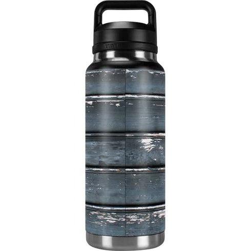 Chipped Blue Wood YETI Rambler 36oz Bottle Skin