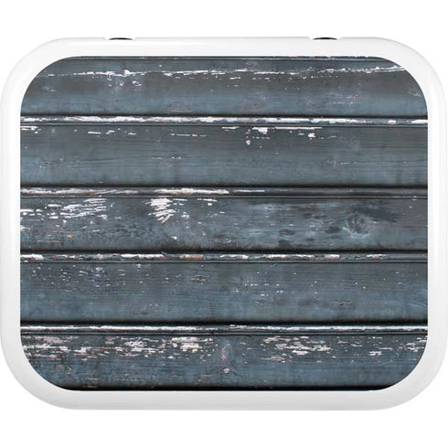 Chipped Blue Wood YETI Roadie 24 Hard Cooler Skin