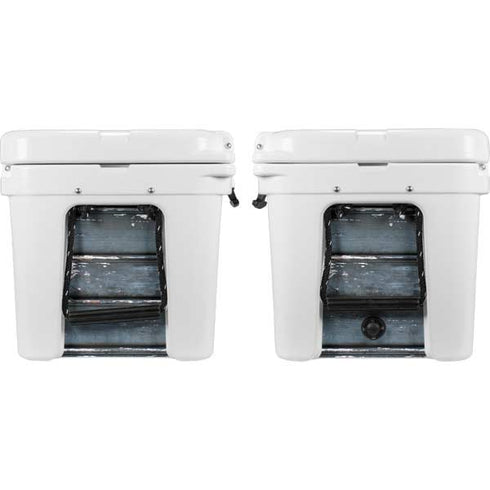 Chipped Blue Wood YETI Tundra 35 Hard Cooler Skin