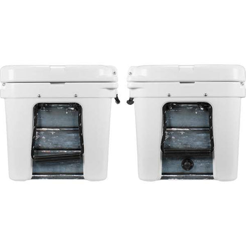 Chipped Blue Wood YETI Tundra 45 Hard Cooler Skin