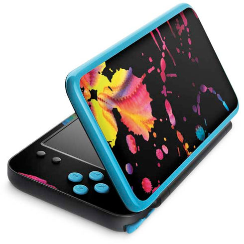 Chromatic Splatter Black Nintendo 2DS XL (2017) Skin