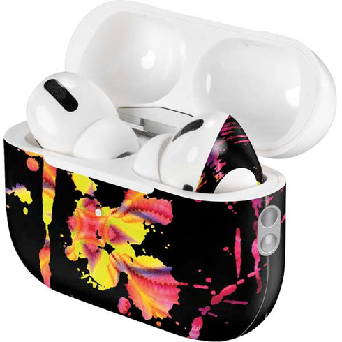 Chromatic Splatter Black AirPods Pro 2nd Gen Skin