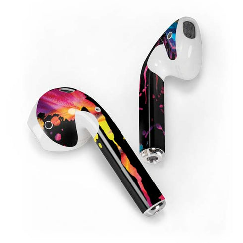 Chromatic Splatter Black Apple AirPods 2 Skin