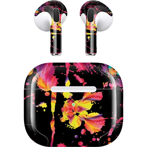 Chromatic Splatter Black Apple AirPods (3rd Gen 2021) Skin