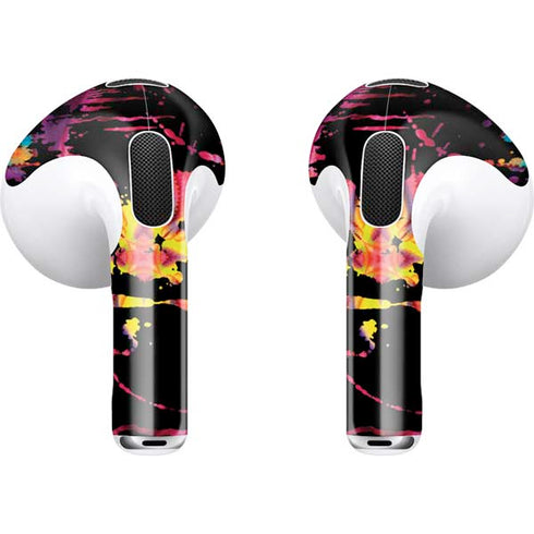 Chromatic Splatter Black Apple AirPods (3rd Gen 2021) Skin