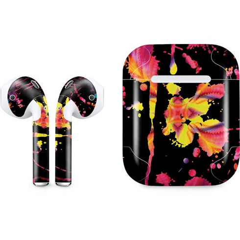 Chromatic Splatter Black Apple AirPods Skin