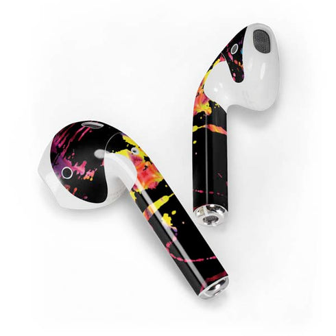 Chromatic Splatter Black Apple AirPods Skin