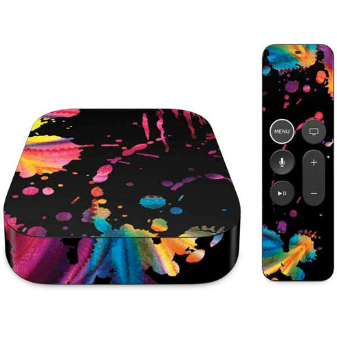 Chromatic Splatter Black Apple TV Skin