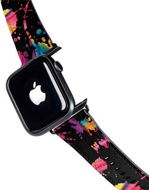 Chromatic Splatter Black Apple Watch Band 38-40mm