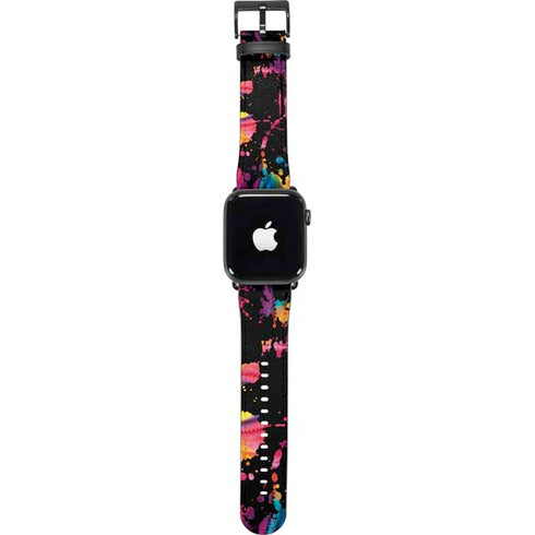Chromatic Splatter Black Apple Watch Band 38-40mm