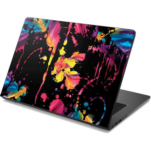 Chromatic Splatter Black Dell Chromebook Skin
