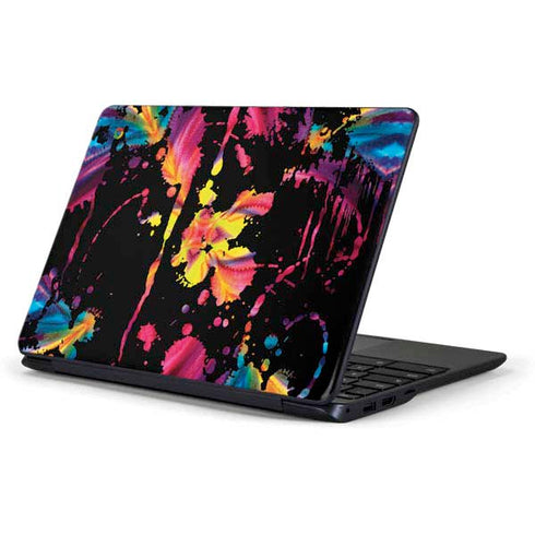 Chromatic Splatter Black Samsung Chromebook Skin