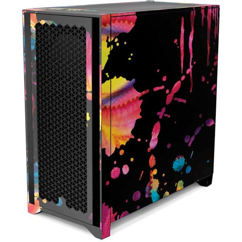 Chromatic Splatter Black Corsair 4000D Tempered Glass Mid-Tower ATX Case Skin
