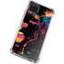 Chromatic Splatter Black Galaxy A12 Clear Case