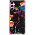 Chromatic Splatter Black Galaxy A15 5G Clear Case