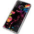 Chromatic Splatter Black Galaxy A21 Clear Case