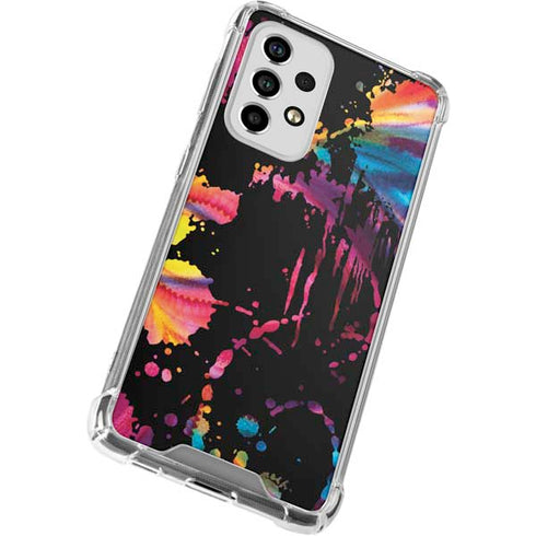 Chromatic Splatter Black Galaxy A53 5G Clear Case