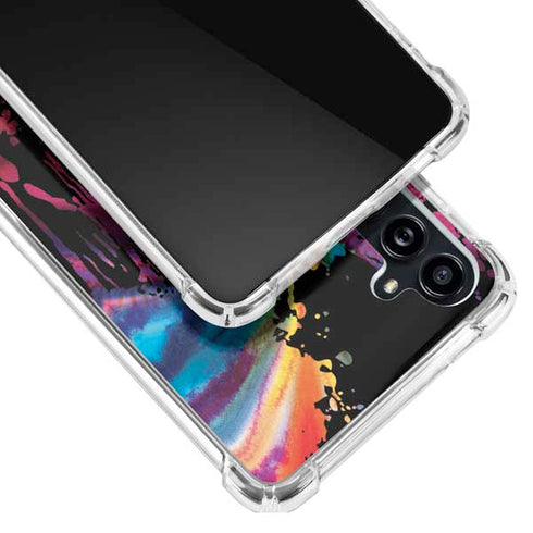 Chromatic Splatter Black Galaxy A54 5G Clear Case