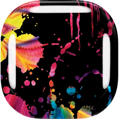 Chromatic Splatter Black Galaxy Buds Live Skin