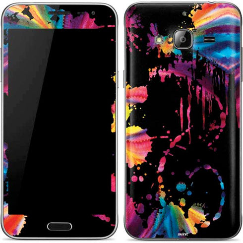 Chromatic Splatter Black Galaxy J3 Skin
