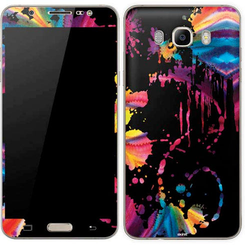 Chromatic Splatter Black Galaxy J7 Skin
