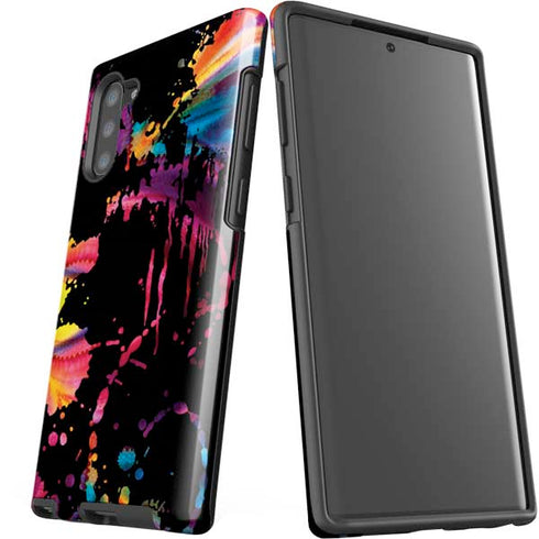 Chromatic Splatter Black Galaxy Note 10 Pro Case