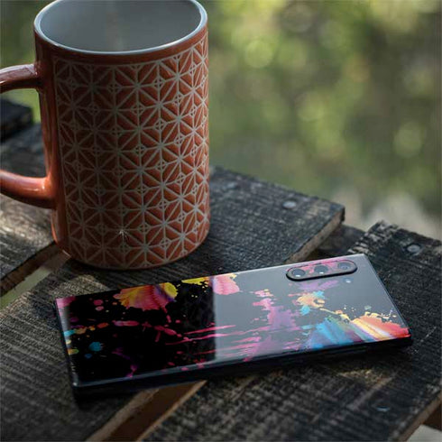 Chromatic Splatter Black Galaxy Note 10 Skin