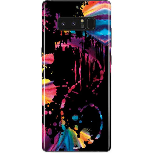 Chromatic Splatter Black Galaxy Note 8 Skin