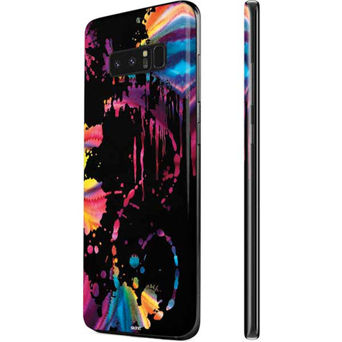 Chromatic Splatter Black Galaxy Note 8 Skin