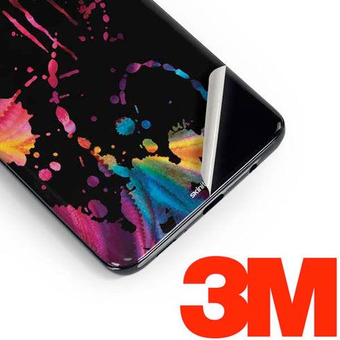 Chromatic Splatter Black Galaxy S10 Plus Skin