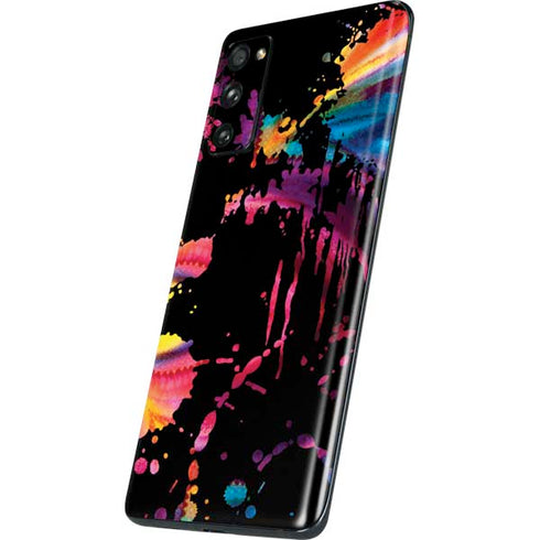 Chromatic Splatter Black Galaxy S20 Fan Edition Skin