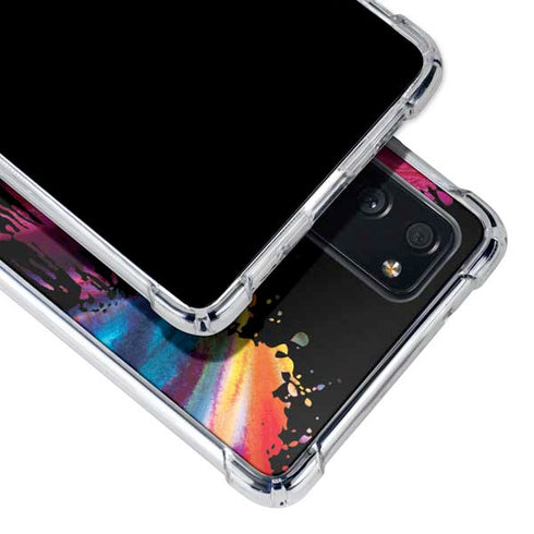 Chromatic Splatter Black Galaxy S20 FE Clear Case