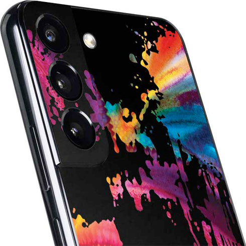 Chromatic Splatter Black Galaxy S22 Plus Skin