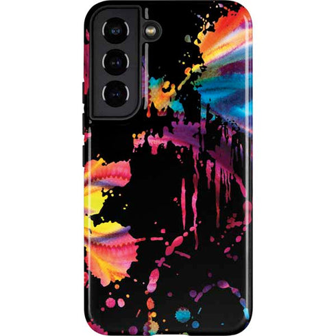 Chromatic Splatter Black Galaxy S22 Pro Case