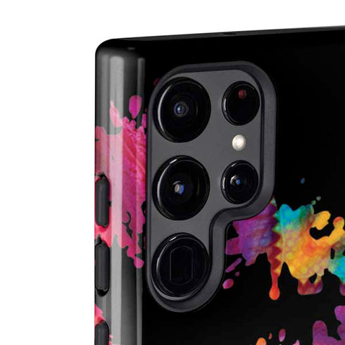 Chromatic Splatter Black Galaxy S22 Ultra Pro Case