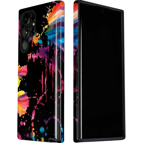 Chromatic Splatter Black Galaxy S22 Ultra Pro Case