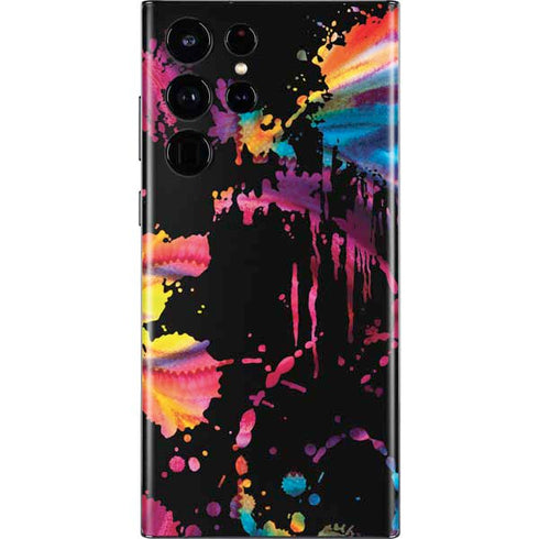 Chromatic Splatter Black Galaxy S22 Ultra Skin