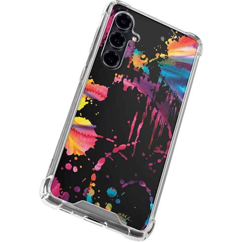 Chromatic Splatter Black Galaxy S23 FE Clear Case