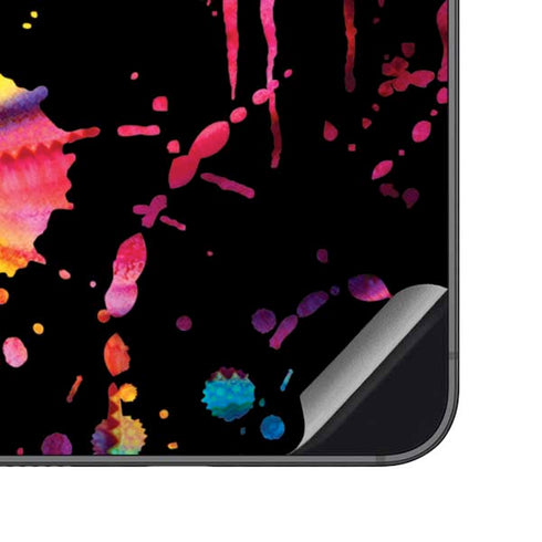 Chromatic Splatter Black Galaxy S23 FE Skin