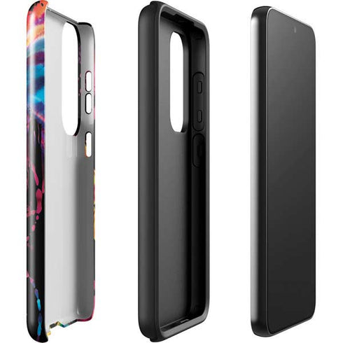 Chromatic Splatter Black Galaxy S23 Plus Pro Case