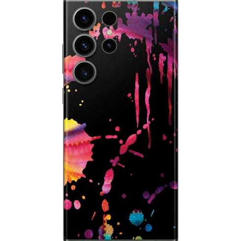 Chromatic Splatter Black Galaxy S23 Ultra Skin