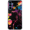 Chromatic Splatter Black Galaxy S24 Clear Case