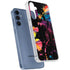 Chromatic Splatter Black Galaxy S24 Clear Case