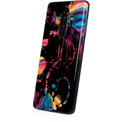 Chromatic Splatter Black Galaxy S9 Plus Skin