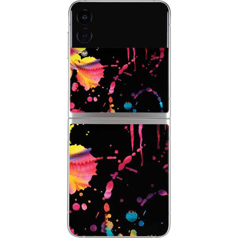 Chromatic Splatter Black Galaxy Z Flip4 5G Skin