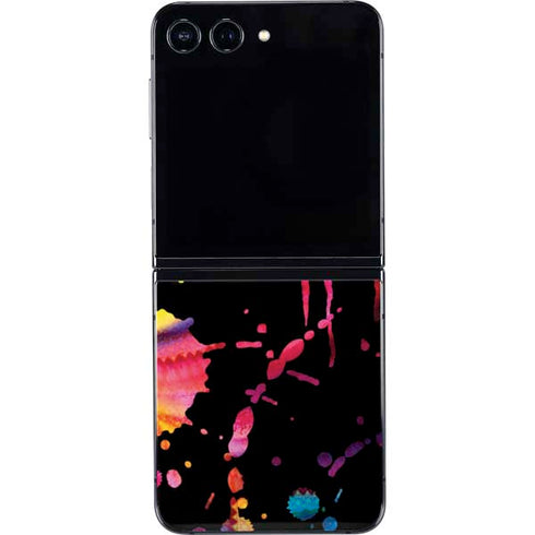 Chromatic Splatter Black Galaxy Z Flip5 5G Skin