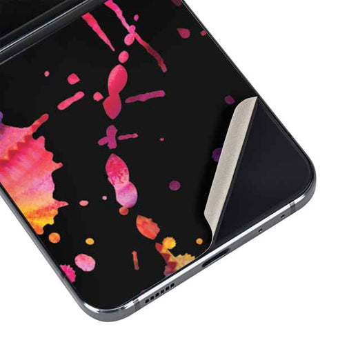 Chromatic Splatter Black Galaxy Z Flip5 5G Skin