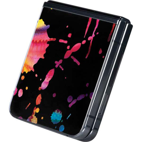 Chromatic Splatter Black Galaxy Z Flip5 5G Skin