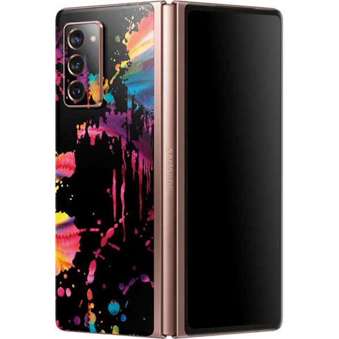 Chromatic Splatter Black Galaxy Z Fold2 5G Skin