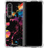 Chromatic Splatter Black Galaxy Z Fold4 5G Clear Case